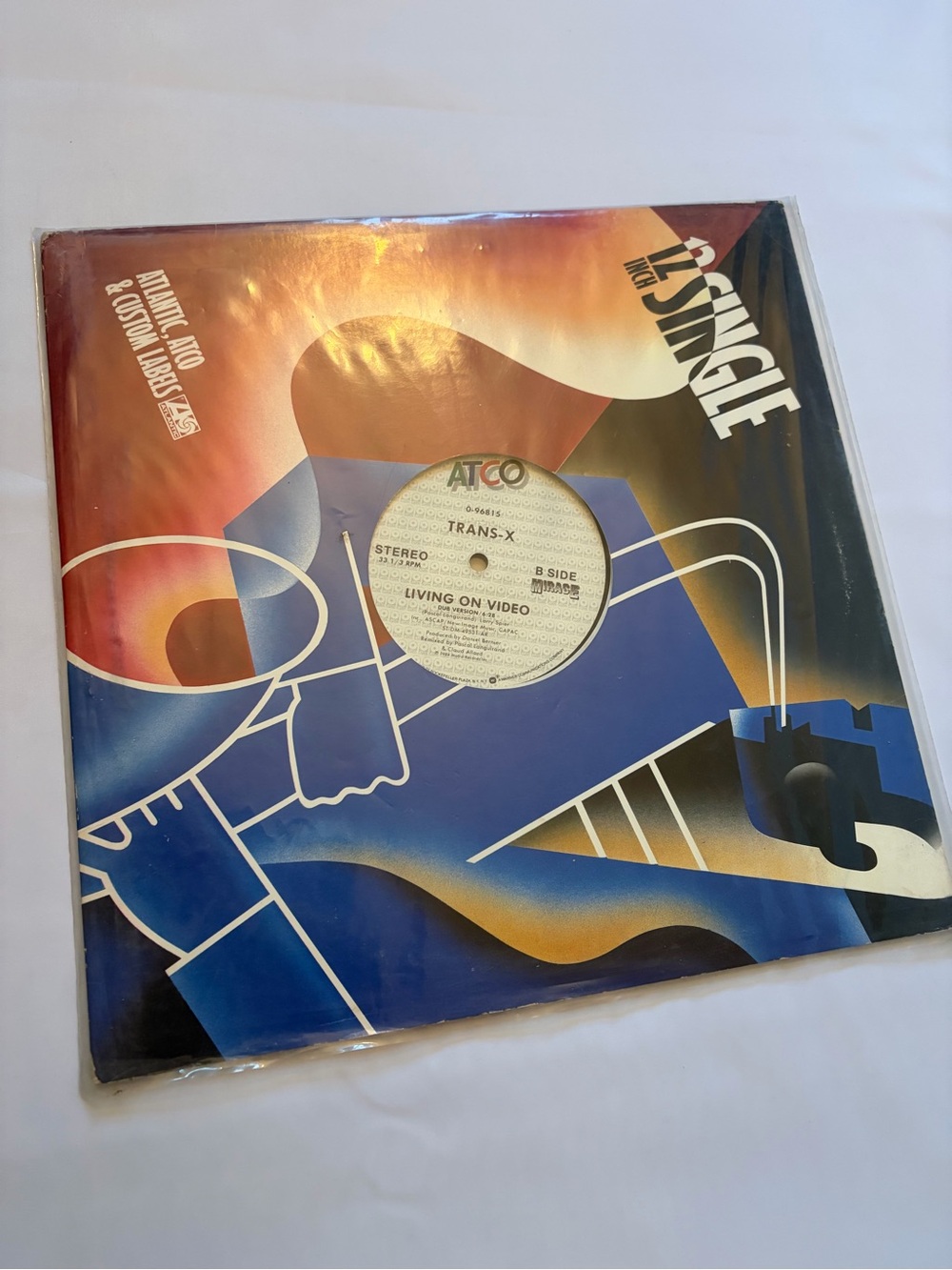 Vintage Trans-X 'Living On Video' 12" Single promo vinyl